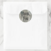 Grijs noodlijdend hout rustiek dank u Stickers (Tas)