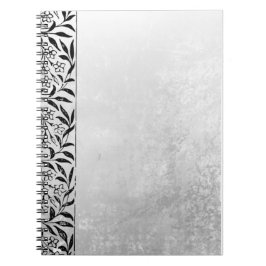 Grijs notitieboek met zwarte accent– Elegant dagbo