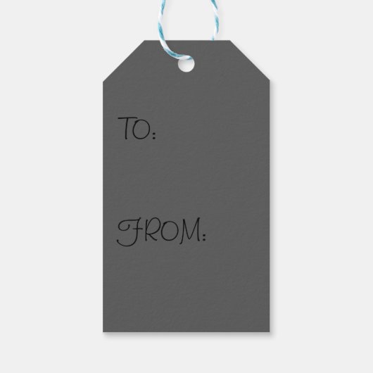 Grijs nr. 1, Grijze Label Cadeaulabel (Achterkant)