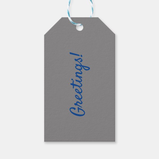 Grijs nr.2, Grijze cadeaubijslage Cadeaulabel (Voorkant)