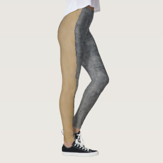 grijs ocher abstract moderne sportsportsportzaal leggings