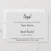 Grijs "Oeps!" Uitgestelde aankondiging huwelijk (Voorkant)