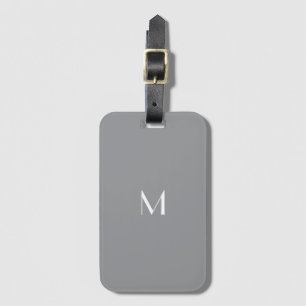 grijs of elke kleur - monogram toevoegen bagagelabel