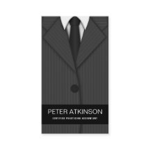 Grijs of Grijs Pinstripe Puit Verticale Accountant