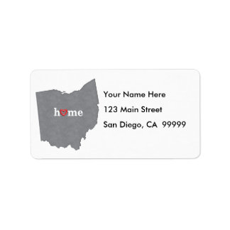 Grijs OHIO Huis & Open Hart Etiket