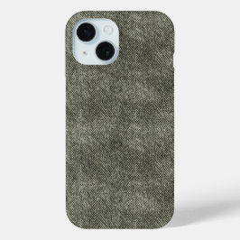 Grijs Olive Denim Patroon iPhone 15 Case