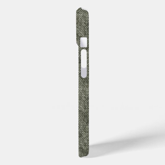 Grijs Olive Denim Patroon Case-Mate iPhone Case (Achterkant / Links)