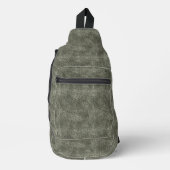 Grijs Olive Denim Patroon Sling Bag (Voorkant)