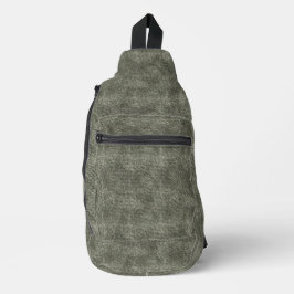 Grijs Olive Denim Patroon Sling Bag