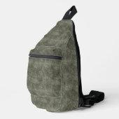 Grijs Olive Denim Patroon Sling Bag (Rechterhoek)