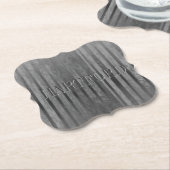 Grijs ombré strepen papier onderzetters (Gekanteld)