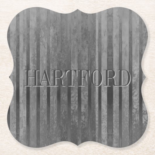 Grijs ombré strepen papier onderzetters (Voorkant)