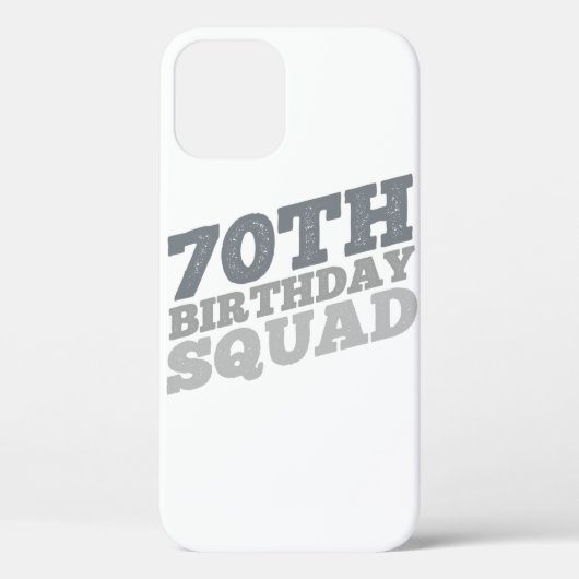 Grijs Onderdruk 70e verjaardagsesquad Case-Mate iPhone Case (Achterkant)