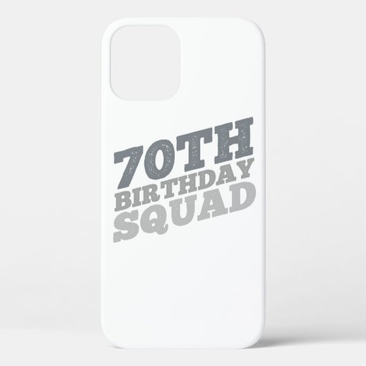 Grijs Onderdruk 70e verjaardagsesquad Case-Mate iPhone Case (Achterkant)