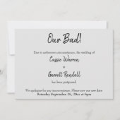 Grijs "Ons Slecht!" Uitgestelde aankondiging huwel (Voorkant)