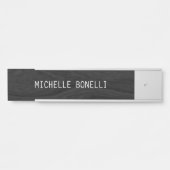 Grijs ontwerp Achtergrond van grijs hout Deurbordje (Voorkant)