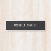 Grijs ontwerp Achtergrond van grijs hout Deurbordje (Voorkant)