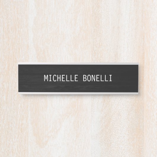 Grijs ontwerp Achtergrond van grijs hout Deurbordje (Voorkant)