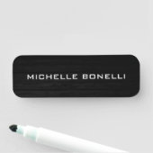 Grijs ontwerp Achtergrond van grijs hout Naamplaatje (In situ)