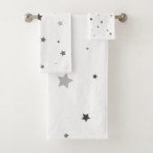 Grijs ontwerp bad handdoek (Insitu)