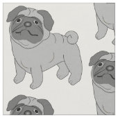 Grijs ontwerp van de pug stof (Close Up)