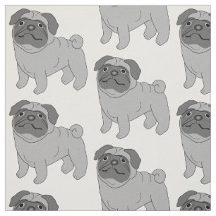 Grijs ontwerp van de pug stof