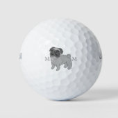 Grijs ontwerp van de sleepboot Aangepast Golfballen (Voorkant)