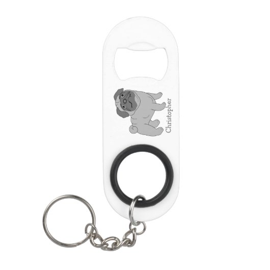 Grijs ontwerp van de sleepboot Aangepast Mini Flessenopener (Voorkant)