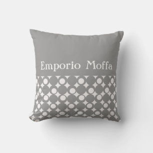 Grijs ontwerp van de standaard @ Emporio Moffa met Kussen