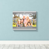 Grijs Onze Grootouders Foto met Kleinkinderen Canvas Afdruk (Insitu (Houten vloer))