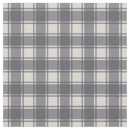 Grijs op Cream Gingham Pset Buffalo Checker Stof (Close Up)