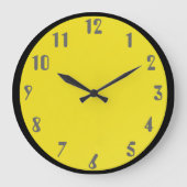 Grijs op Geel Grote Klok (Voorkant)