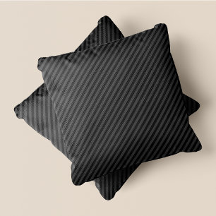 Grijs op grijs gestreept Eenvoudig & Chic accent Kussen