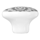 Grijs op Grijs Klassiek  Keramische Knop (Zijkant)