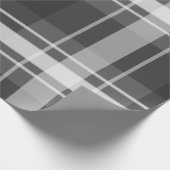 Grijs op grijs plaid cadeaupapier (Hoek)