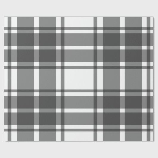 Grijs op grijs plaid cadeaupapier (Vlak)