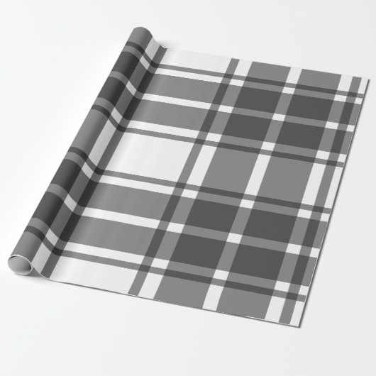 Grijs op grijs plaid cadeaupapier (Uitgerold)