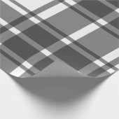 Grijs op grijs plaid cadeaupapier (Hoek)