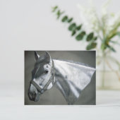 Grijs op Grijze paardenkunst Briefkaart (Staand voorkant)