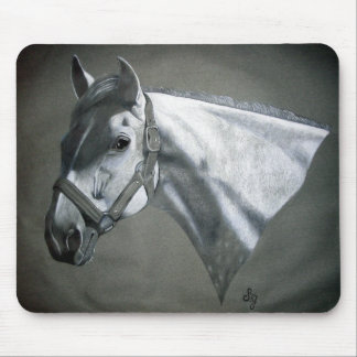 Grijs op Grijze paardenkunst Muismat