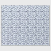 Grijs op Grijze Waterverf Wavy Lines Cadeaupapier (Vlak)
