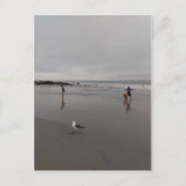 Grijs op het strand briefkaart (Voorkant)