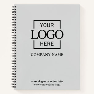 Grijs op maat gemaakt zakelijk logo promotionele b notitieboek