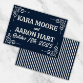 Grijs op Slate Blue Edwardian Bedankkaart