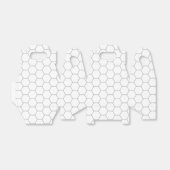 Grijs op wit Honeycomb Patroon Bedankdoosjes (Uitgevouwen)