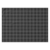 Grijs op zwart Tartan Plaid Pattern Design Tafelkleed (Voorkant (Horizontaal))