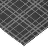 Grijs op zwart Tartan Plaid Pattern Design Tafelkleed (Gekanteld)