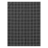 Grijs op zwart Tartan Plaid Pattern Design Tafelkleed (Voorkant)