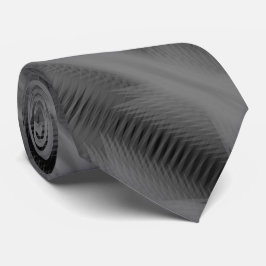 Grijs Op Zwarte Futuristische Abstracte Diagonale  Stropdas