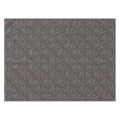 Grijs & oranje bloemmotief subtiele cute boho stij tafelkleed (Voorkant (Horizontaal))